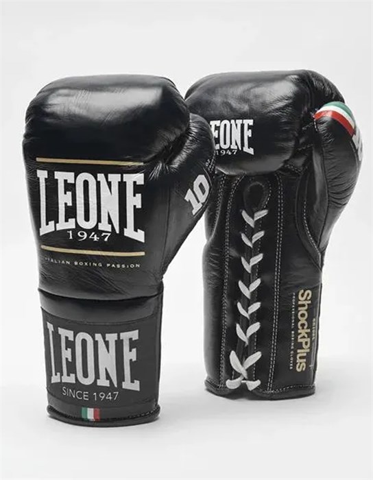 Перчатки боксерские Leone 1947 Shock plus черные 3c1a4559-9953-11f0-0a80-0ea50011a6e3 - фото 1047