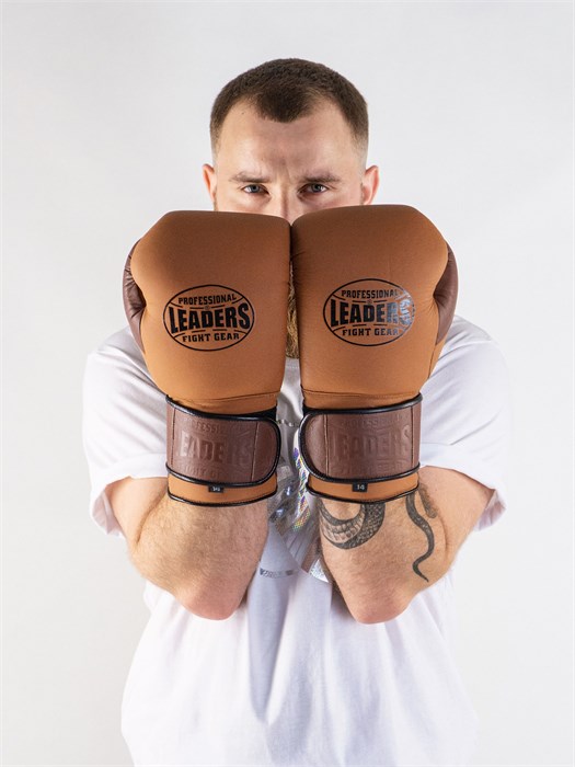 Перчатки боксерские LEADERS HERITAGE BR/BG (коричневый/бежевый) 3f553d81-66e3-11ee-0a80-10f10001bd9d - фото 1106