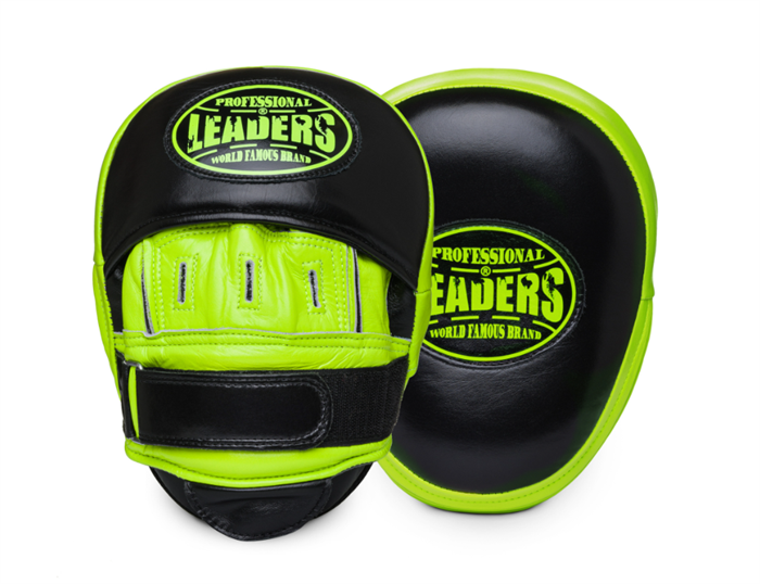 Лапы тренерские LEADERS CURVED BK/GN (ONE, кожа, черный/зеленый) 42a5cab9-2a41-11ef-0a80-170d000ff514 - фото 1164