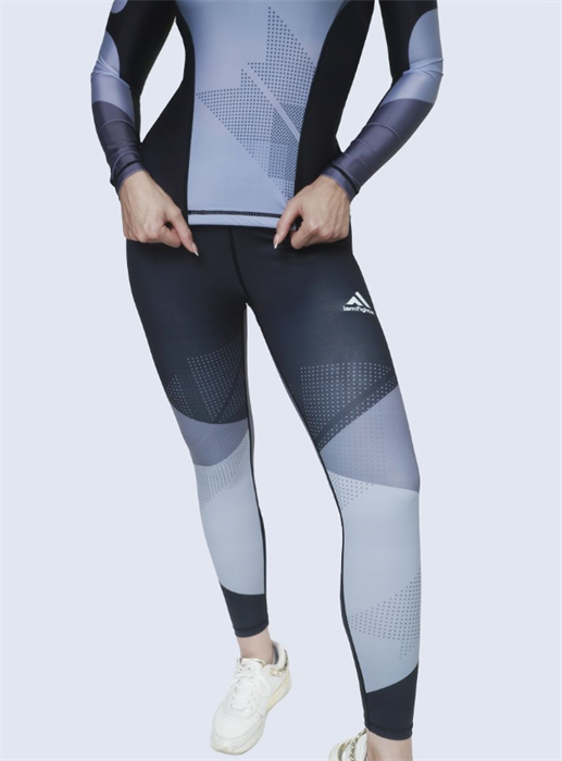 Леггинсы женские IamFighter черный/серый 4863039c-d40f-11ed-0a80-0f140016b3c9 - фото 1245