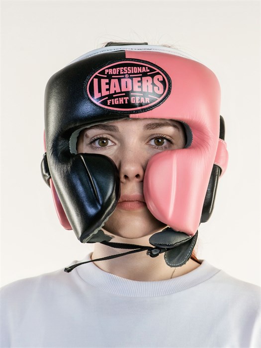 Шлем боксерский LEADERS LS MEX WAVE BK/PNK 1/2 ( кожа, черный/розовый) 4ac2f647-0601-11ef-0a80-03c3002231b0 - фото 1295