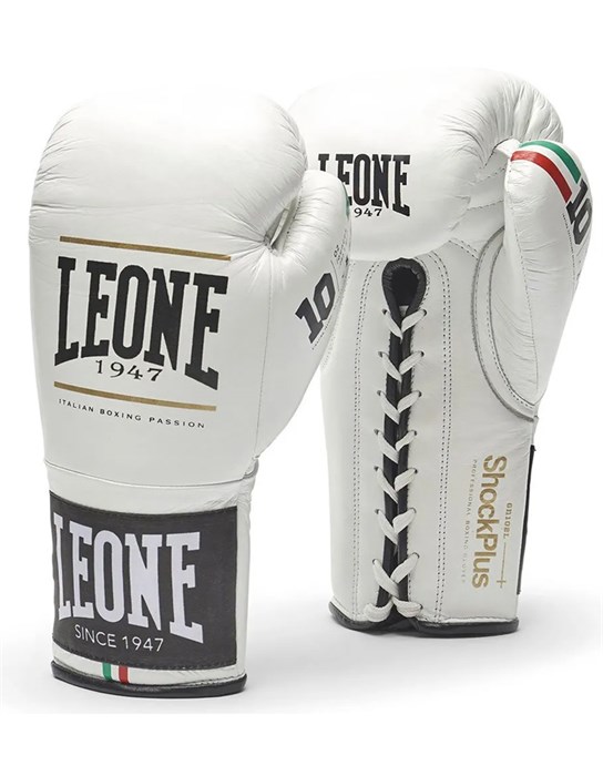 Боксерские перчатки Leone1947 Shock Plus белые 6412d470-9952-11f0-0a80-161600111aed - фото 1668