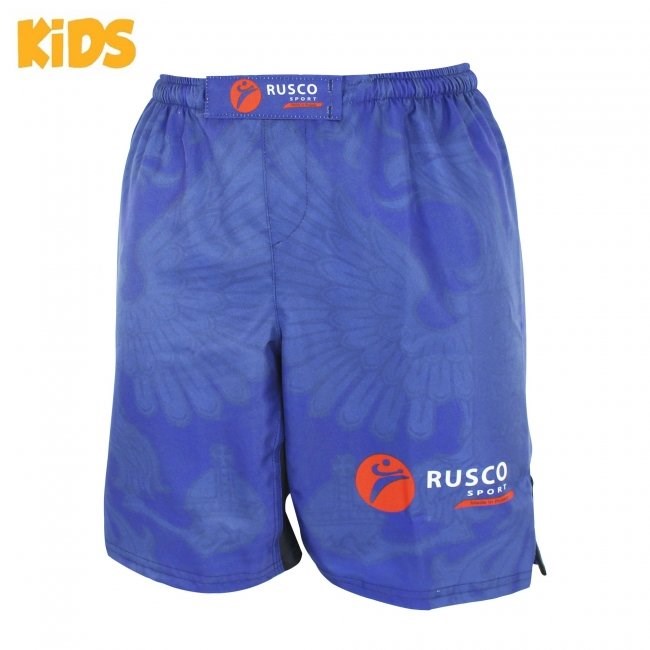 Шорты для MMA Rusco Sport BLUE HERB детские 682dc8dc-12e1-11ec-0a80-00d30017de16 - фото 1724