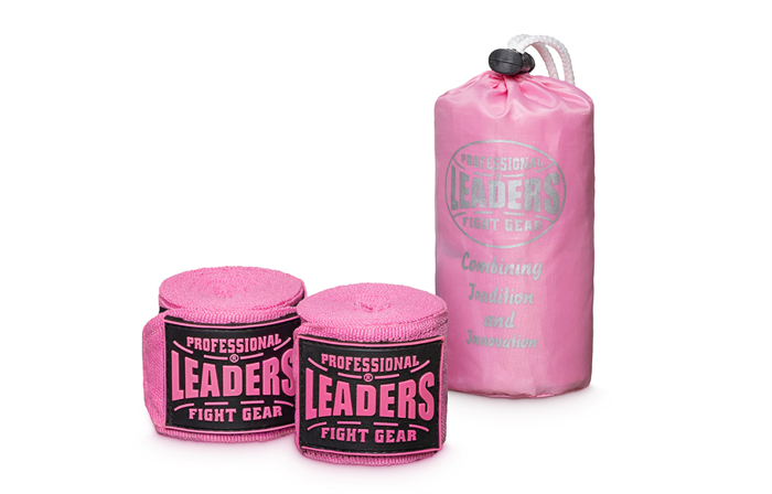 Бинты боксерские LEADERS PRO 84/16 (84% PV/16% нейлон, розовый) 6c7652e1-2a45-11ef-0a80-0c8f0010cf4d - фото 1816