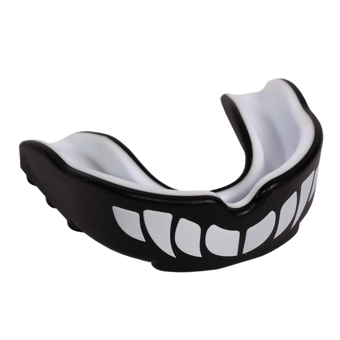 Защита рта (капа) FLAMMA - BLIZZARD MONSTER  (гель,резина, Черный/белый) MGF-031MSTR - фото 2180
