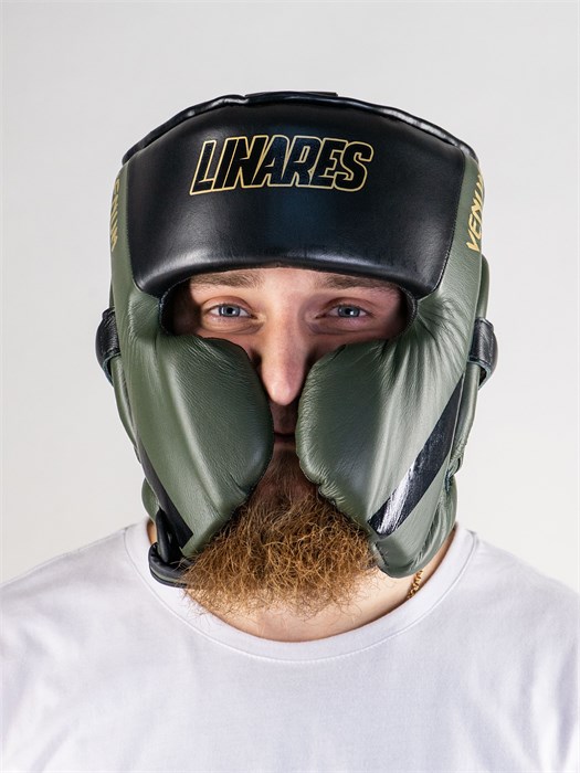 Боксерский шлем Venum Proboxing Cheek Headgear Linares Edition Khaki/Black/Gold 883080aa-66ec-11ee-0a80-09550001cdd5 - фото 2312