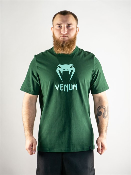 Футболка Venum Classic Dark Green/Turquoise 883b1112-7181-11ee-0a80-096300326884 - фото 2328