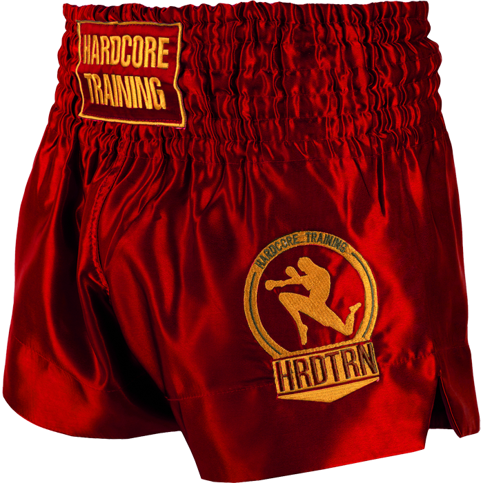 Шорты для тайского бокса Hardcore Training Base Red 90909172-2e80-11ec-0a80-02da001a1035 - фото 2493