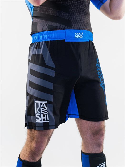 Шорты TFG Союз ММА России детские (Lite)  (черный-синий) T00913 - фото 2640