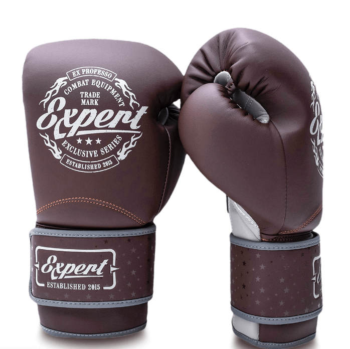 Перчатки для бокса FIGHT EXPERT Vintage  (кожа, Коричневый) T00926 - фото 2652