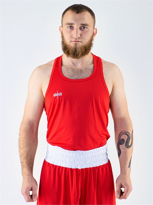 C116 Майка боксерская Clinch Olimp красная T01157 - фото 2728