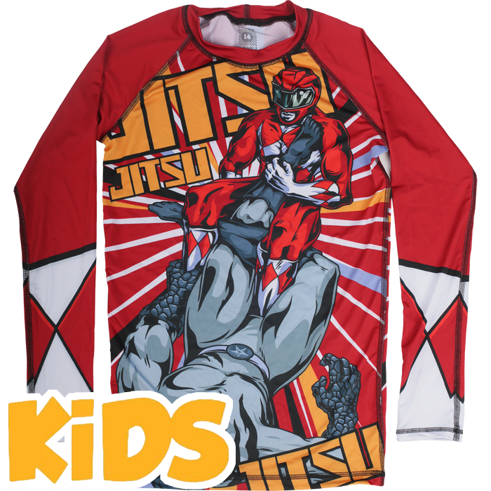 Детский рашгард Jitsu Power Grapplers (красный) T01296 - фото 2856