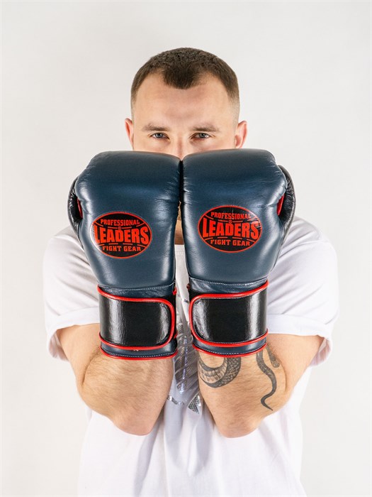 ПЕРЧАТКИ БОКСЕРСКИЕ LEADERS SUPER SERIES CUSTOM GR/BK/RD  серый/черный a2316ad9-9ff8-11ee-0a80-00f0000f7f1b - фото 3175