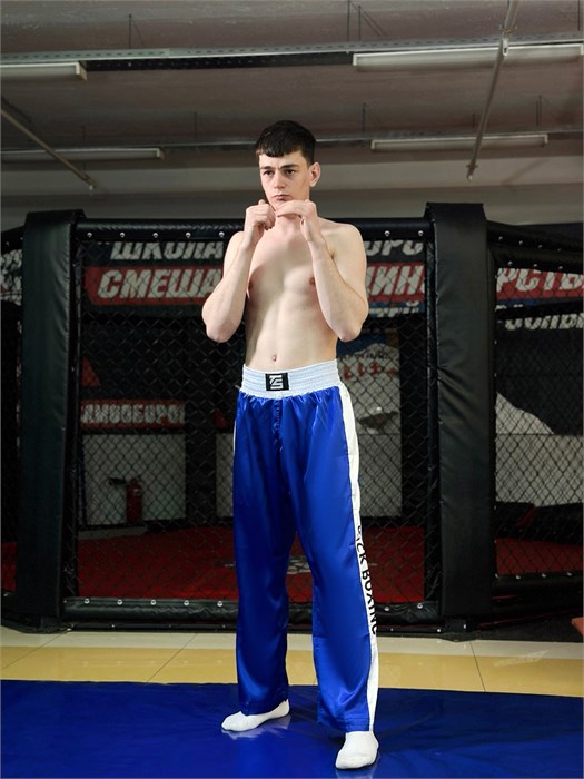 Брюки для кикбоксинга Tomorrow Star BASIC синие T01992-1 - фото 3306