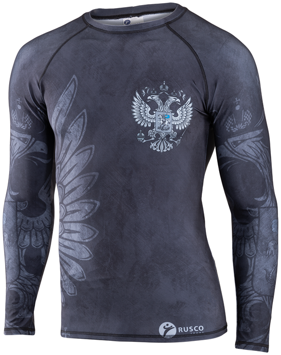 Рашгард для MMA Rusco Sport  BLACK HERB, детский T02321 - фото 3462