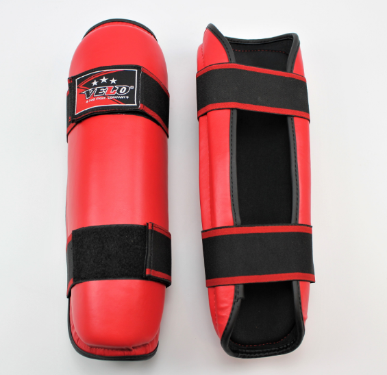 Защита голени VELO, Flex, красный T02479 - фото 3607
