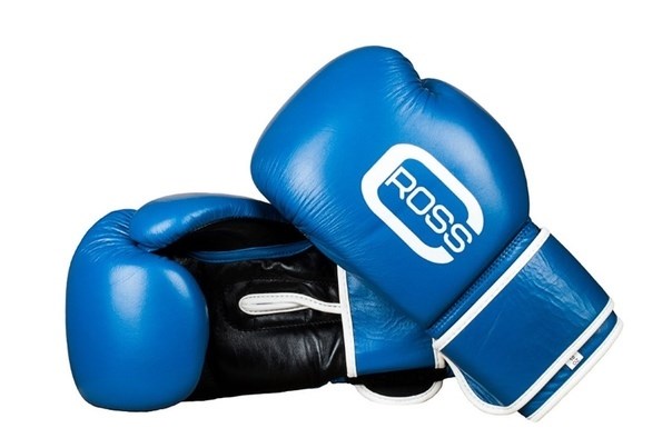Перчатки боксерские Cross Olimp (синие) T03316 - фото 4007