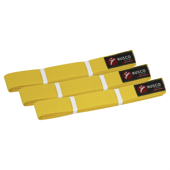 Пояс для единоборств Rusco Sport (жёлтый) b4b3a86e-fe82-11eb-0a80-0d07002fa75a - фото 4014