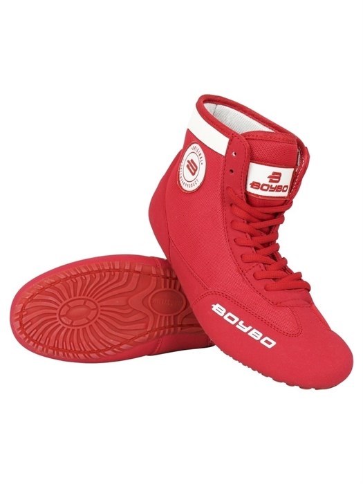Борцовки BoyBo на толстой подошве красные T03375 - фото 4075