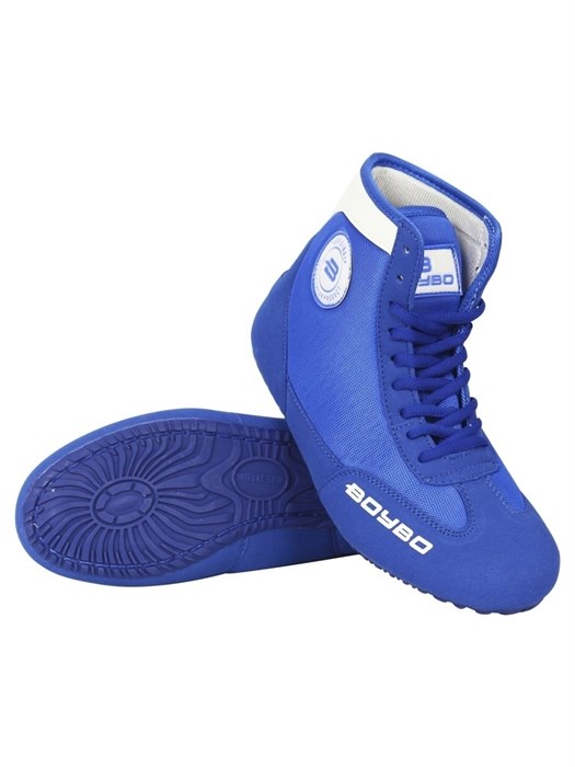 Борцовки BoyBo на толстой подошве синие T03376 - фото 4084