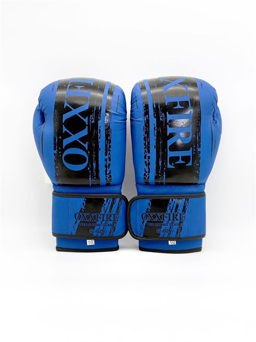 Боксерские перчатки OXXFIRE COMFORT, PVC,  синий/черный b53634d2-a496-11ee-0a80-0b7d000a1118 - фото 4123