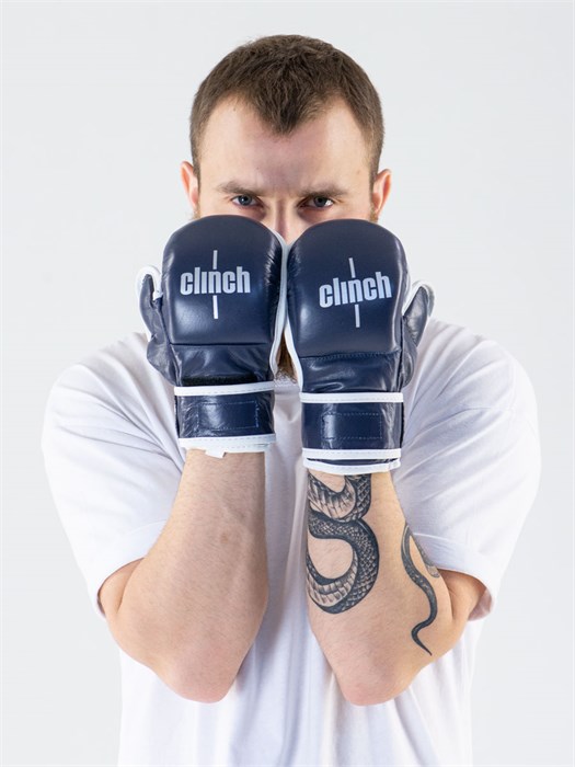 C691 Перчатки для смешанных единоборств Clinch Union синие T03454 - фото 4179