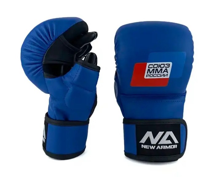 Перчатки NEW ARMOR СОЮЗ ММА RS синие b73f580f-7f2e-11f0-0a80-001e000692e1 - фото 4225