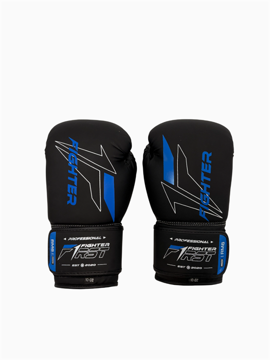 Перчатки боксерские Fighter черно-синие 1cf66922-d423-11f0-0a80-017200328d2d - фото 434