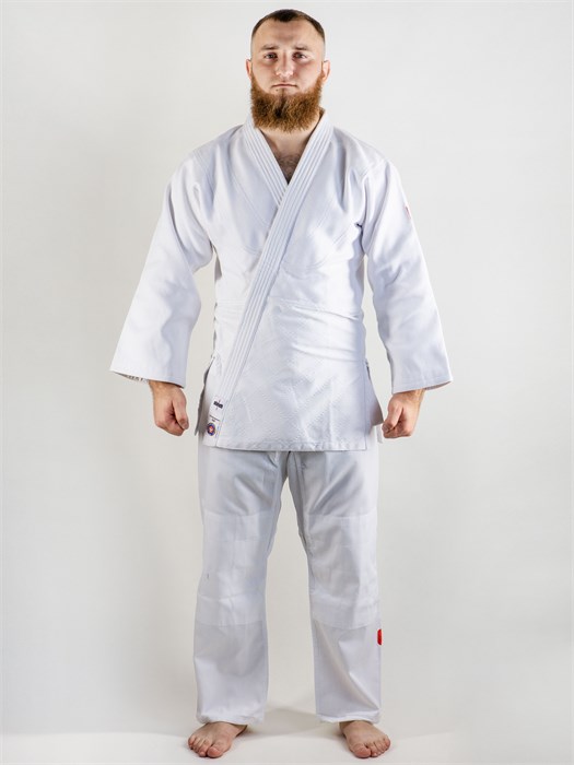 C555 Кимоно для дзюдо подростковое Clinch Judo Red FDR белое bfdae3b1-7973-11ee-0a80-04880026d1cb - фото 4383