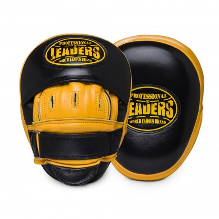 Лапы тренерские LEADERS CURVED BUMBLEBEE (ONE, кожа, черный/желтый) c64493cd-11cb-11ee-0a80-00160011bd86 - фото 4487