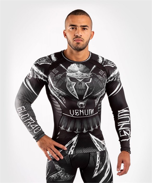 Рашгард Venum Gladiator 4.0 Black/White L/S cccac4c9-e7c2-11eb-0a80-0550001e156c - фото 4580