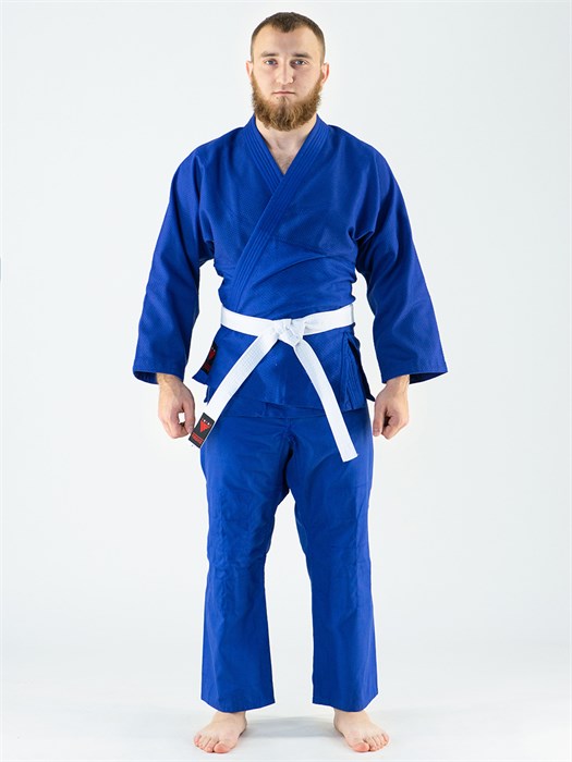 Кимоно дзюдо OXXFIRE (PREMIUM) белый пояс, 450гр/м2, синее 3252534 - фото 4726