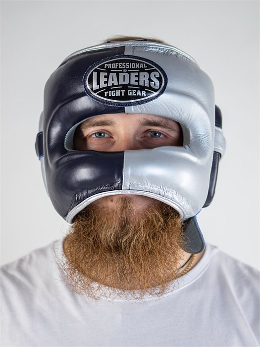 Шлем боксерский LEADERS LS ULTRA с бамперной защитой BL/SIL (синий тёмный/серебристый) dfa236c5-11c8-11ee-0a80-14690011b318 - фото 4888