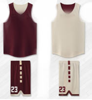 Баскетбольная форма бордовая с бежевым  310 eb433fa7-2023-11f0-0a80-17d70009ca03 - фото 5095