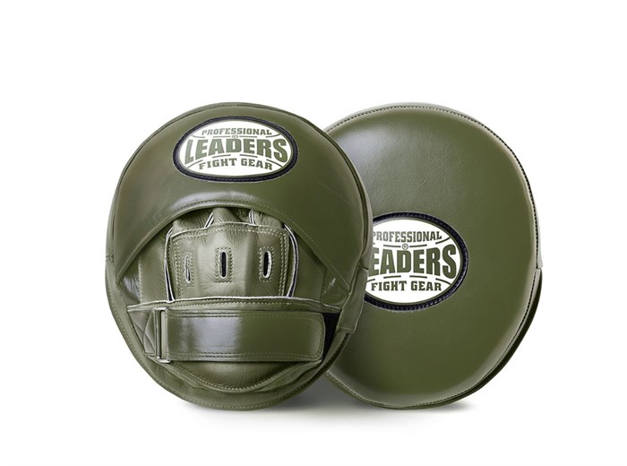 Лапы тренерские LEADERS MID-AIR OLIVE (ONE, кожа, зеленый) 22c0d133-a65c-11ef-0a80-1771000b820d - фото 510