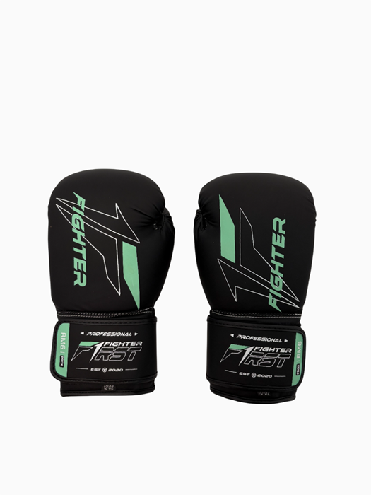 Перчатки боксерские Fighter черно-бирюзовые ef0db2c4-d421-11f0-0a80-08b000320ab9 - фото 5175