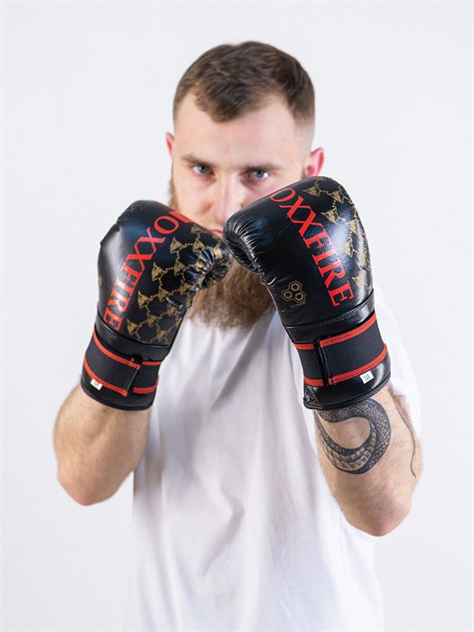 Перчатки снарядные OXXFIRE черно-красные, кожа 24f3abc7-b9ce-11ed-0a80-0860000fbd45 - фото 554