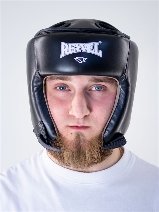 Шлем боксерский Reyvel Черный (винил) T345346 - фото 679