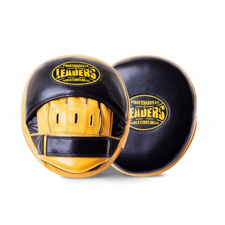 Лапы тренерские LEADERS BIG-AIR BUMBLEBEE (ONE, кожа, черный/желтый) 2d368c92-11cb-11ee-0a80-08960011d72b - фото 742