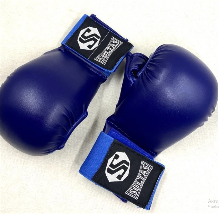 Перчатки накладки для карате SOLTAS, цвет ,синий, 2eeb1685-a906-11f0-0a80-17fd00127e7c - фото 771