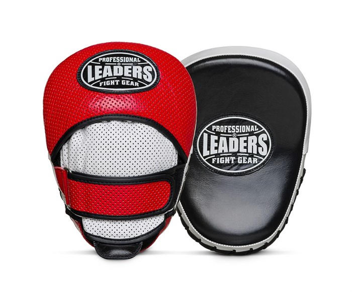 Лапы тренерские LEADERS CLASSIC CURVED BK/RD/WH (ONE, кожа, черный/красный/белый) 376f5a27-e21d-11ef-0a80-08b5002f3b2f - фото 941