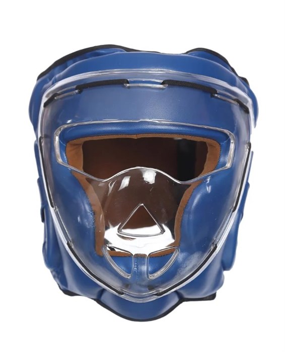 Шлем для единоборств с пластиковой маской ISA синий 399c3640-b4ac-11f0-0a80-159c001f4242 - фото 980