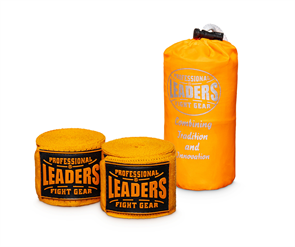 Бинты боксерские LEADERS PRO 84/16  (84% PV/16% нейлон, оранжевый) 4155277a-2a45-11ef-0a80-060c0011a7cd
