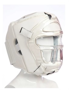 Шлем для всестилевого каратэ со съемной маской (белый) 425b679c-b4a9-11f0-0a80-0788001f1cae