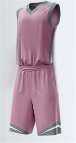 Баскетбольная форма розовая с серыми 132 48912ab7-2023-11f0-0a80-19c70009a7d6