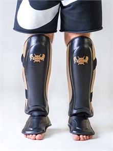 Защита голень-стопа FLAMMA Gold Elite (инженерная кожа, черный) 554ea524-115e-11ec-0a80-07c00020aafd