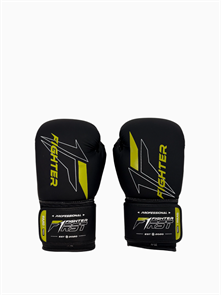 Перчатки боксерские Fighter черно-зеленые 6b5e3e78-d422-11f0-0a80-0eb10032bb60