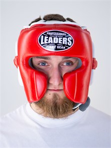 Шлем боксерский LEADERS LS MEX RD/WH (красный/белый) T1234145
