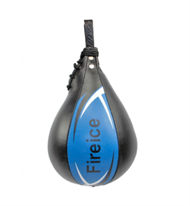 Груша боксерская пневматическая FIREICE, кожа, черно-синяя 7111ae6f-211b-11ec-0a80-054200134e3c
