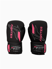 Перчатки боксерские Fighter черно-розовые 9bd28935-cadf-11f0-0a80-036c00128a76